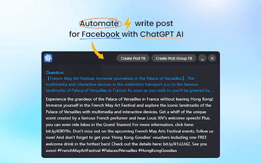 ChatGPT For Facebook thumbnail