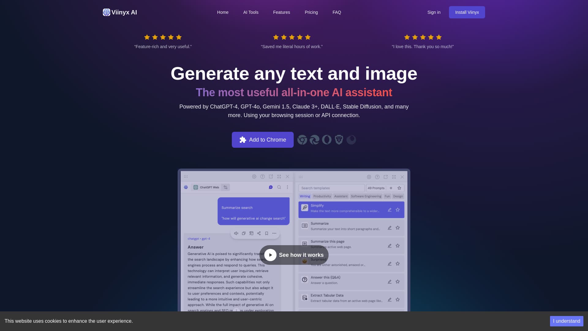 Viinyx AI - Browser Extension thumbnail
