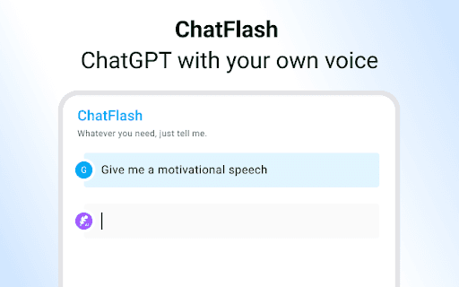 ChatFlash – ChatGPT with your own voice thumbnail