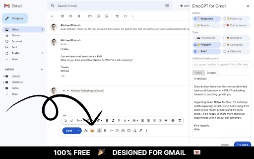 EmoGPT: Secure ChatGPT Email Writer for Gmail thumbnail