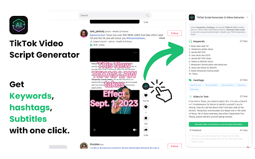 TikTok AI Script Generator & Voice to Text thumbnail