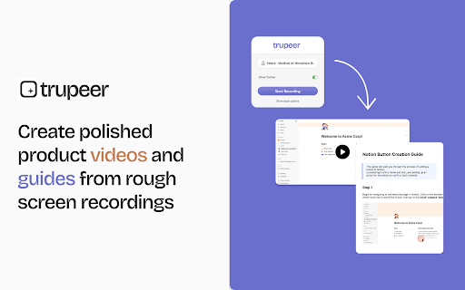 Trupeer - AI Screen Recorder For Stunning Product Demos and Guides thumbnail