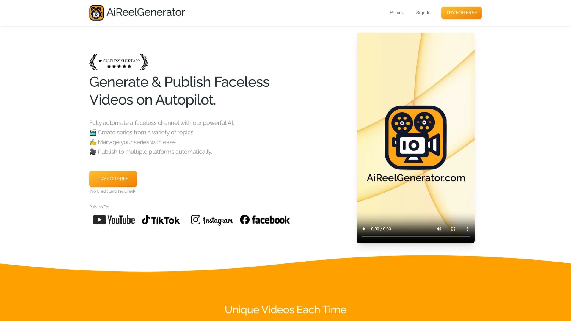 AiReelGenerator.com thumbnail