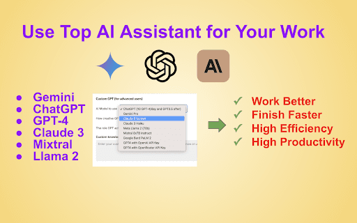 WorkGPT - Your Ultimate AI GPT for Work (with ChatGPT, Gemini, Claude) thumbnail