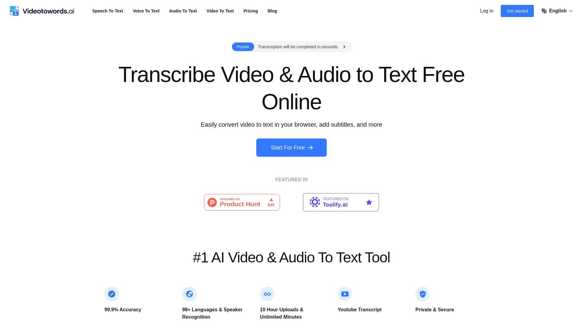 Transcribe Video & Audio to Text Free Online thumbnail