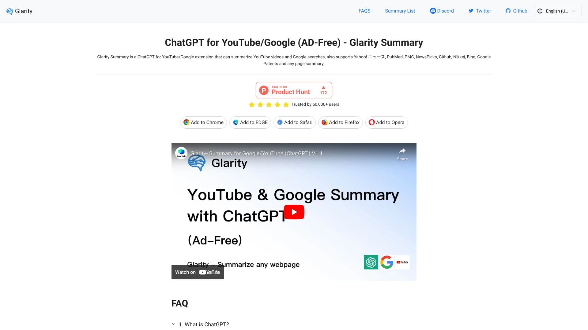 Glarity - Summarize Google and YouTube thumbnail