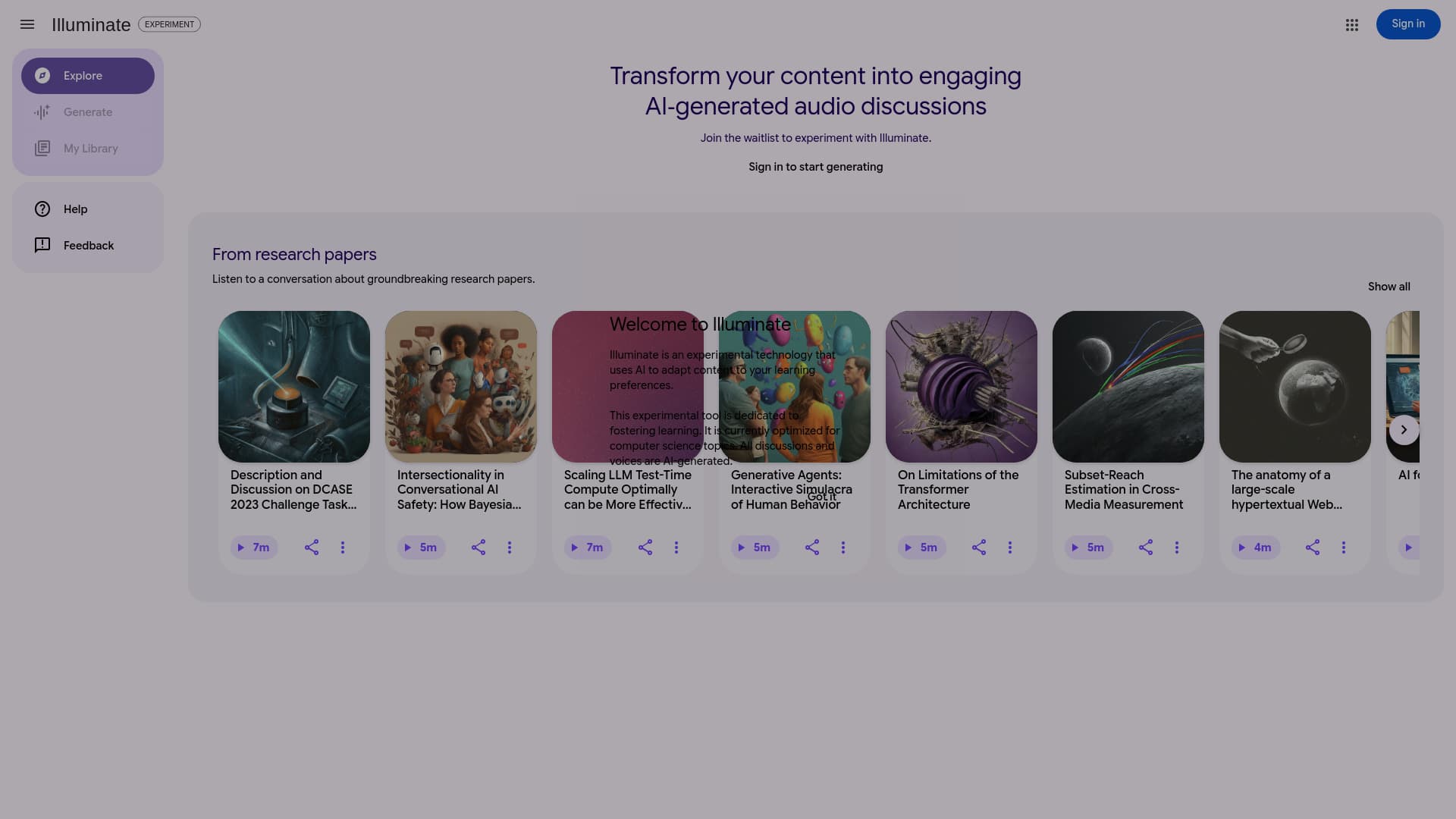 Google Illuminate thumbnail