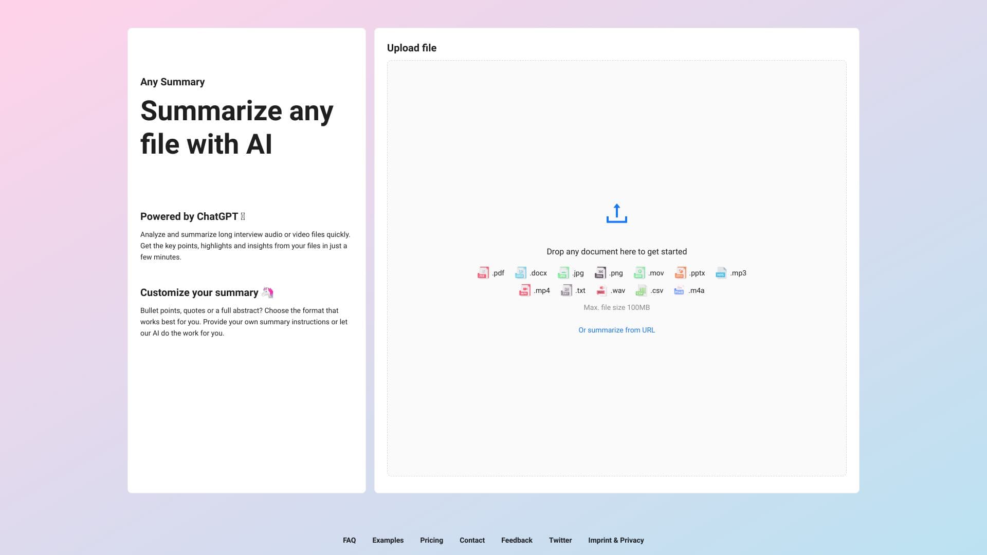 Any Summary thumbnail