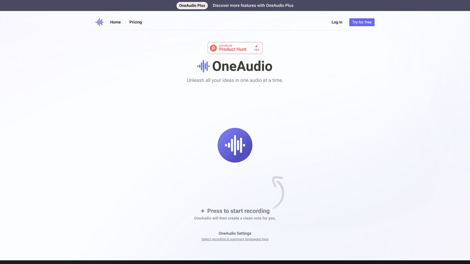 OneAudio AI thumbnail