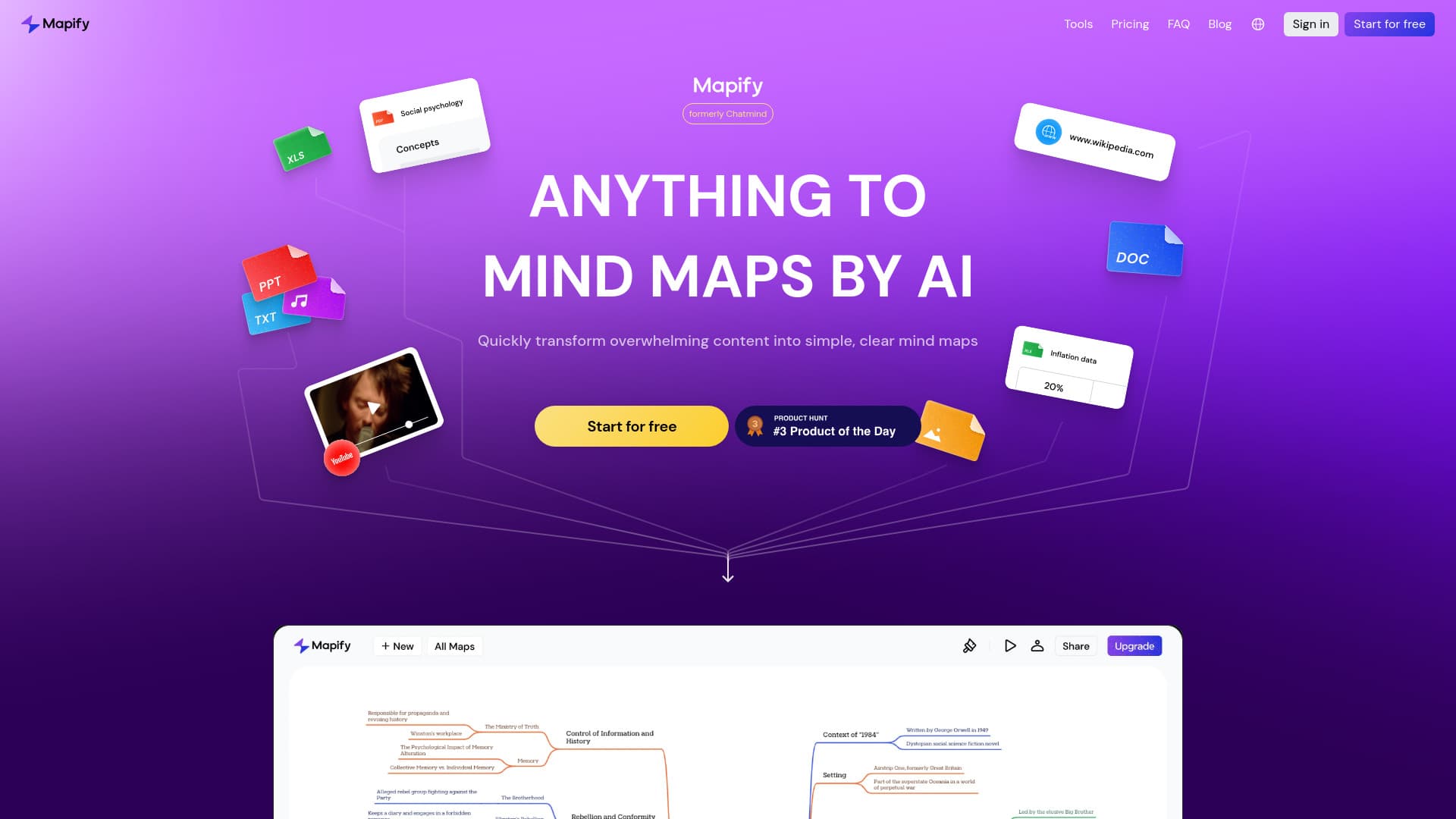 Mapify: Anything into mind map with AI thumbnail