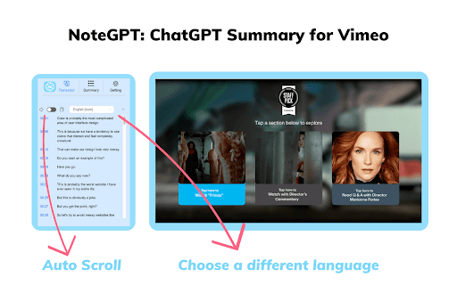 NoteGPT: ChatGPT Summary for Vimeo thumbnail