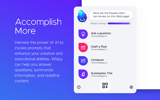 Wispy-1 - Personal AI agent for Chrome thumbnail