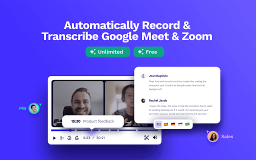 Record, Transcribe & ChatGPT for Google Meet thumbnail