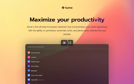 Kome: AI Summary and Bookmark App thumbnail