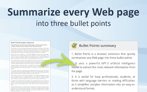 Bullet Points: summarize Web pages with GPT-3 thumbnail