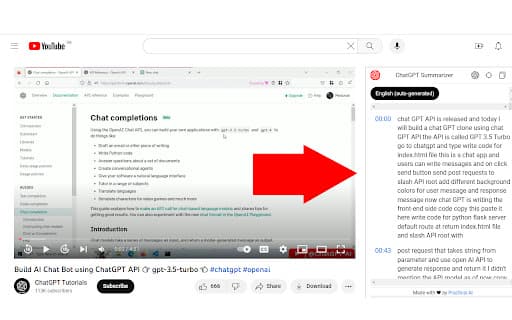 ChatGPT Summarizer: Pages, Articles, YouTube thumbnail
