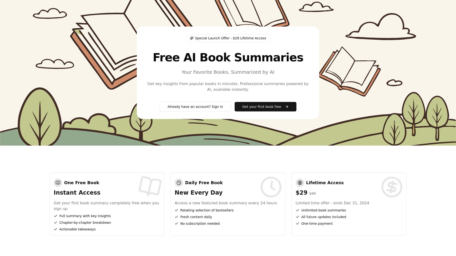 Free AI Book Summaries thumbnail