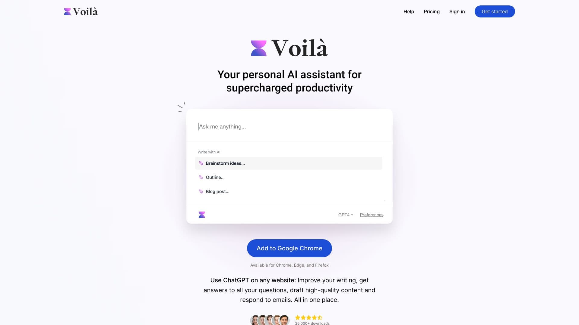 Voilà - ChatGPT browser assistant thumbnail