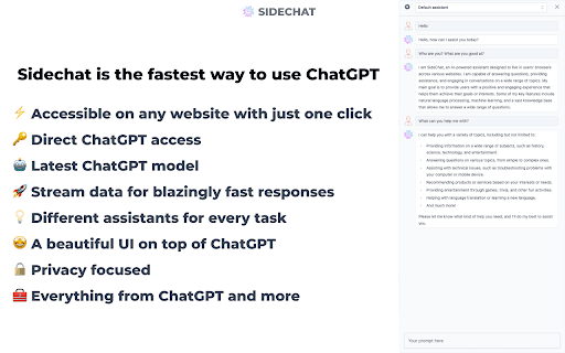 SideChat - The fastest way to use ChatGPT thumbnail