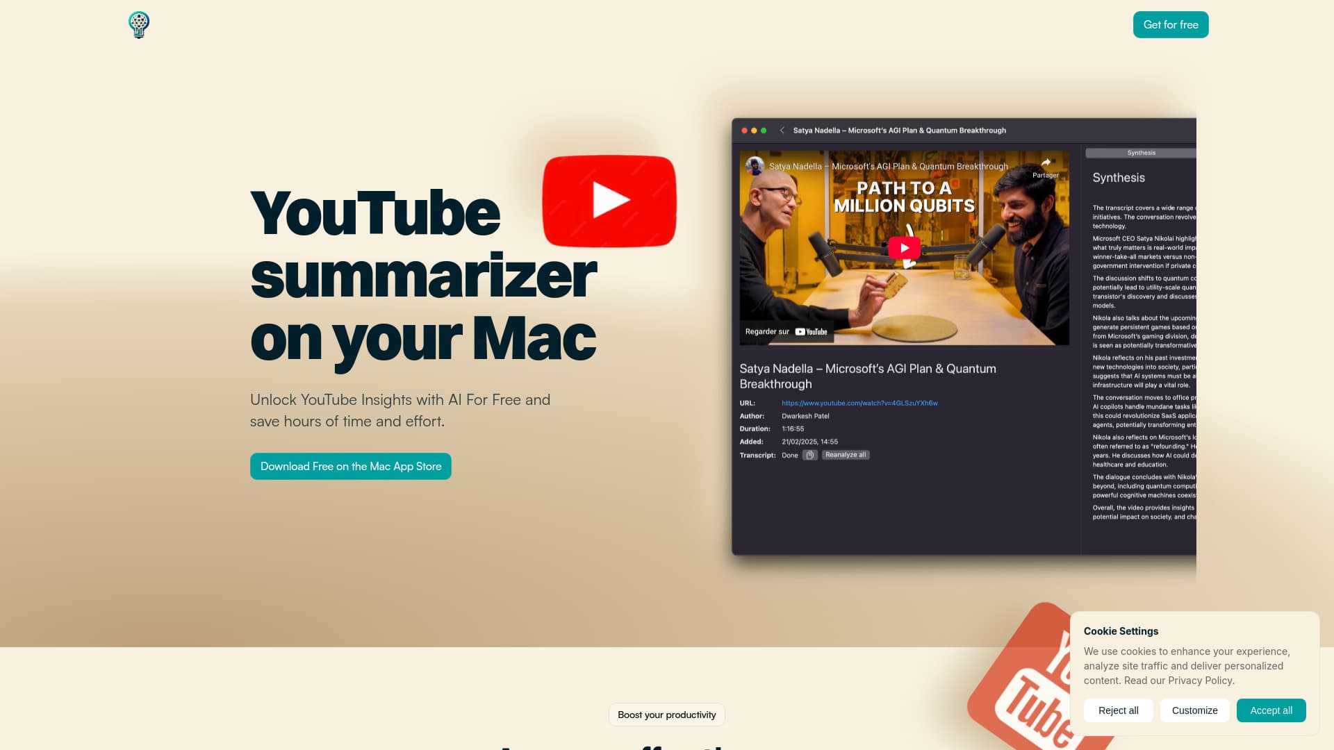AI Summarizer for YouTube (Mac App Store) thumbnail