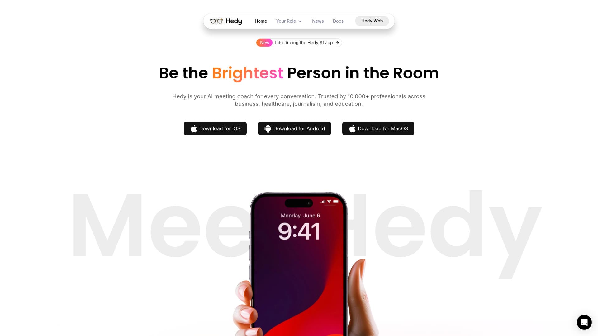 Hedy 2.0 MacOS App thumbnail
