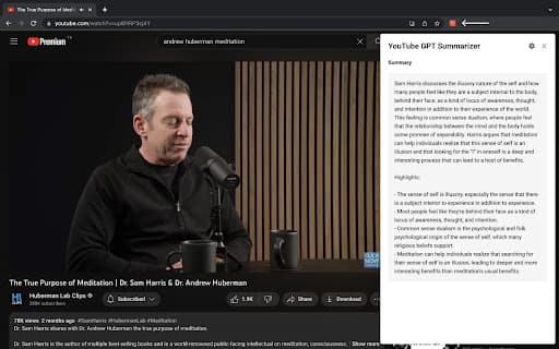 YouTube Videos Summary with ChatGPT AI thumbnail