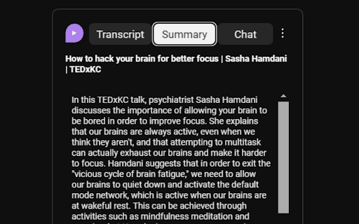 Summary and Chat with YouTube Video thumbnail