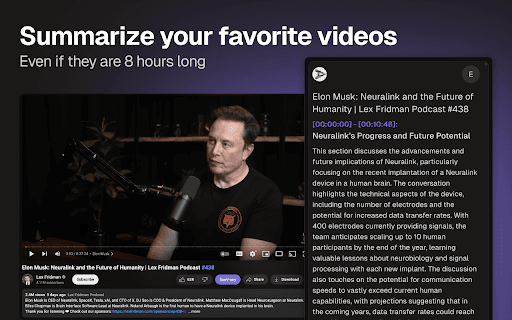 Awesum: AI YouTube video summaries thumbnail