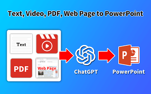GPT PowerPoint Maker -Text, Video, PDF to PPT thumbnail