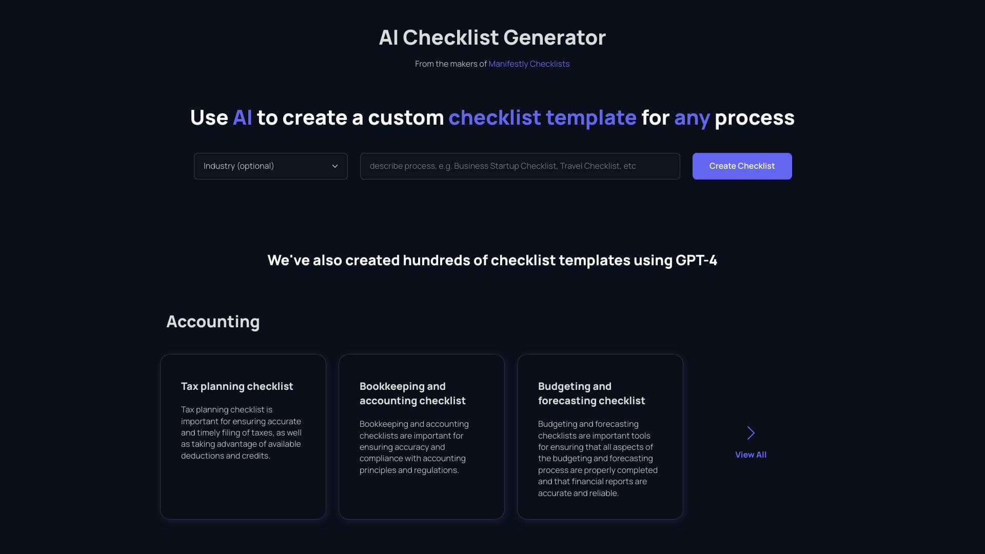Checklistgenerator AI thumbnail