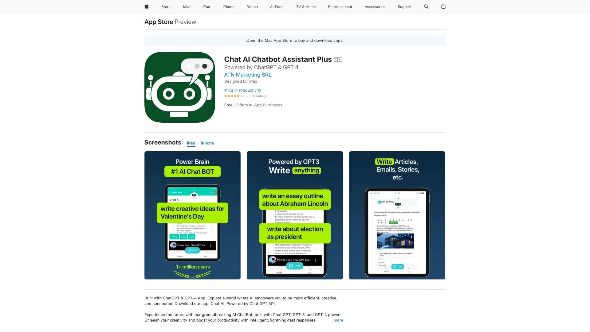 PowerBrain AI Writing Tool & Chat GPT thumbnail