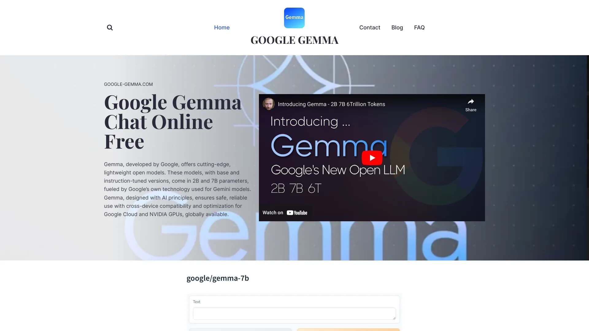 Google Gemma Chat Free thumbnail