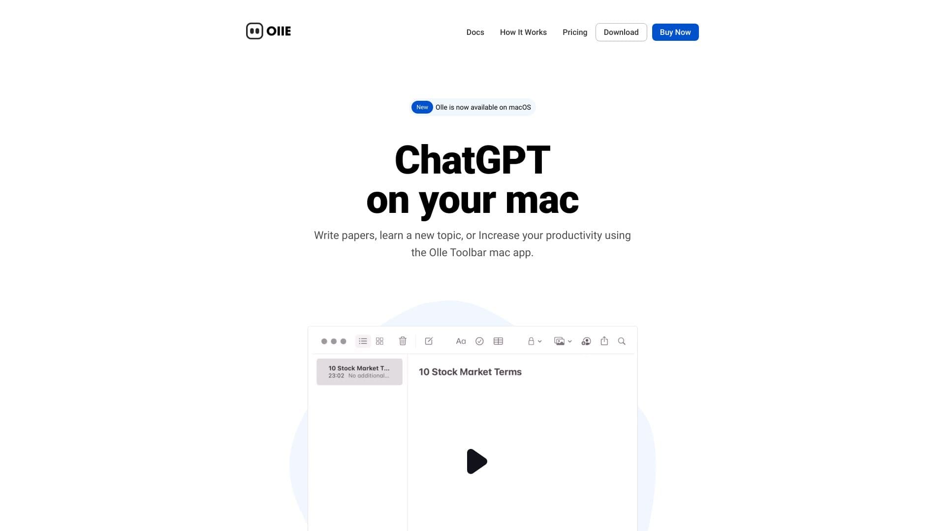Olle - AI Powered Toolbar Assistant thumbnail