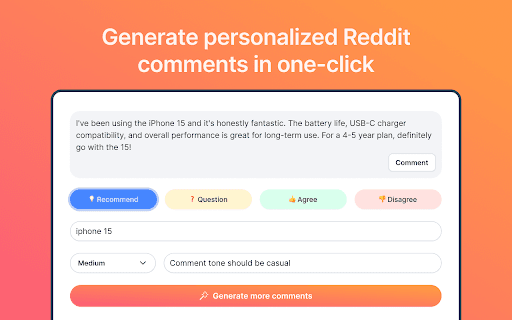 RedCom.ai - Generate & Track Reddit Comments thumbnail
