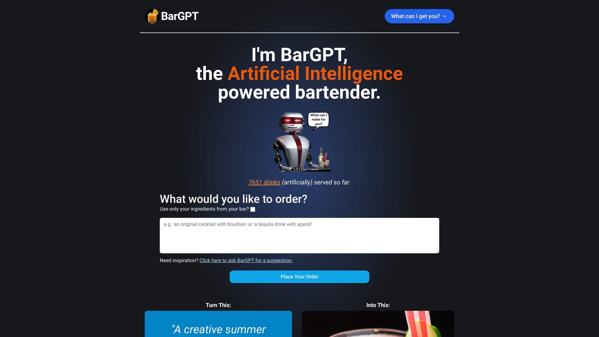 BarGPT AI-Powered Bartender thumbnail
