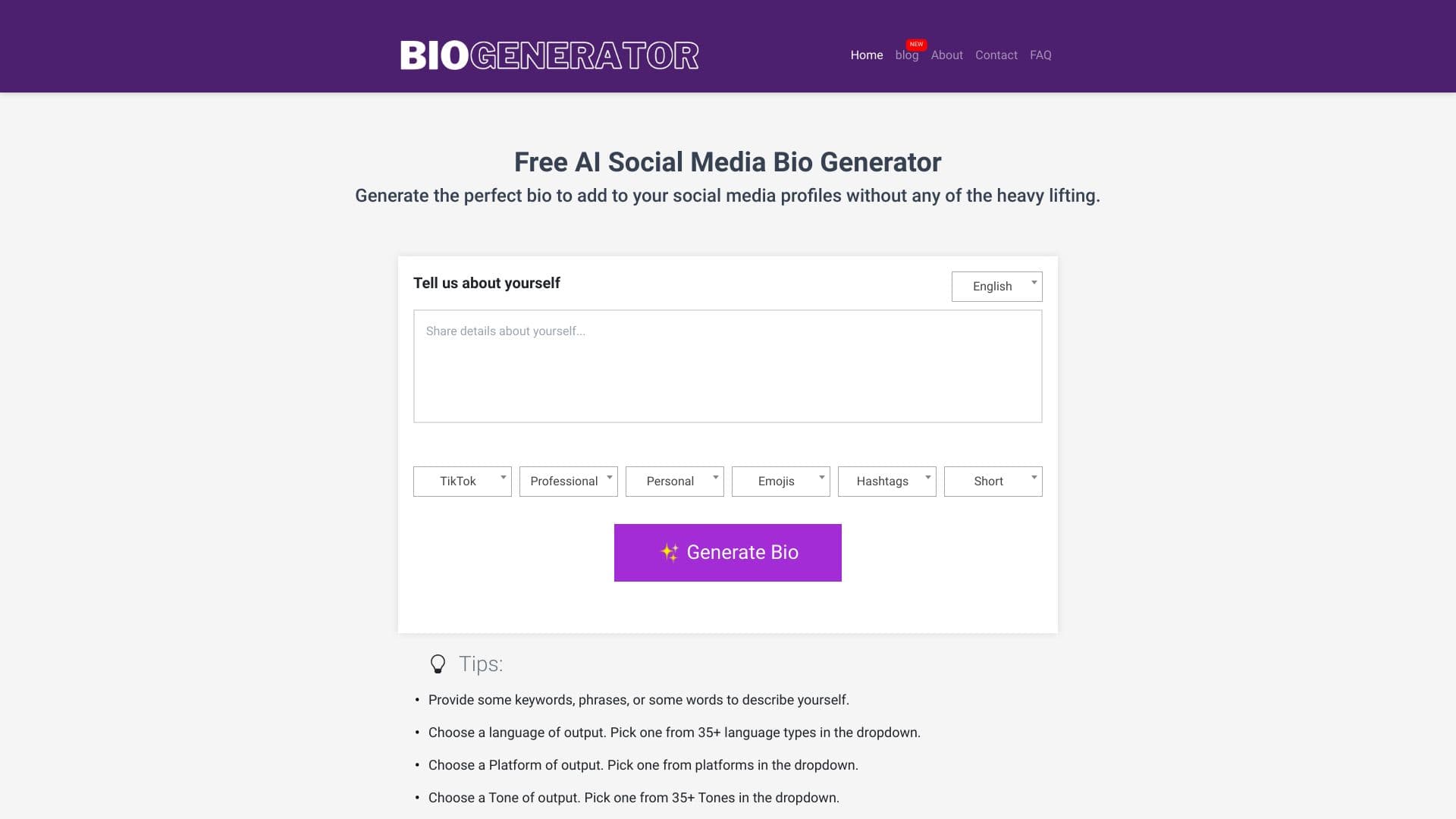 Social Media Bio Generator thumbnail