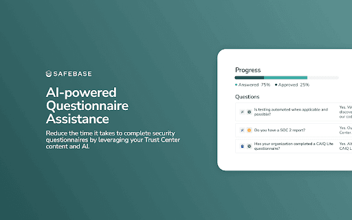SafeBase - Security Questionnaire Plugin thumbnail