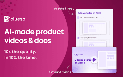 Clueso: Create studio-style screen recordings and step-by-step guides. thumbnail