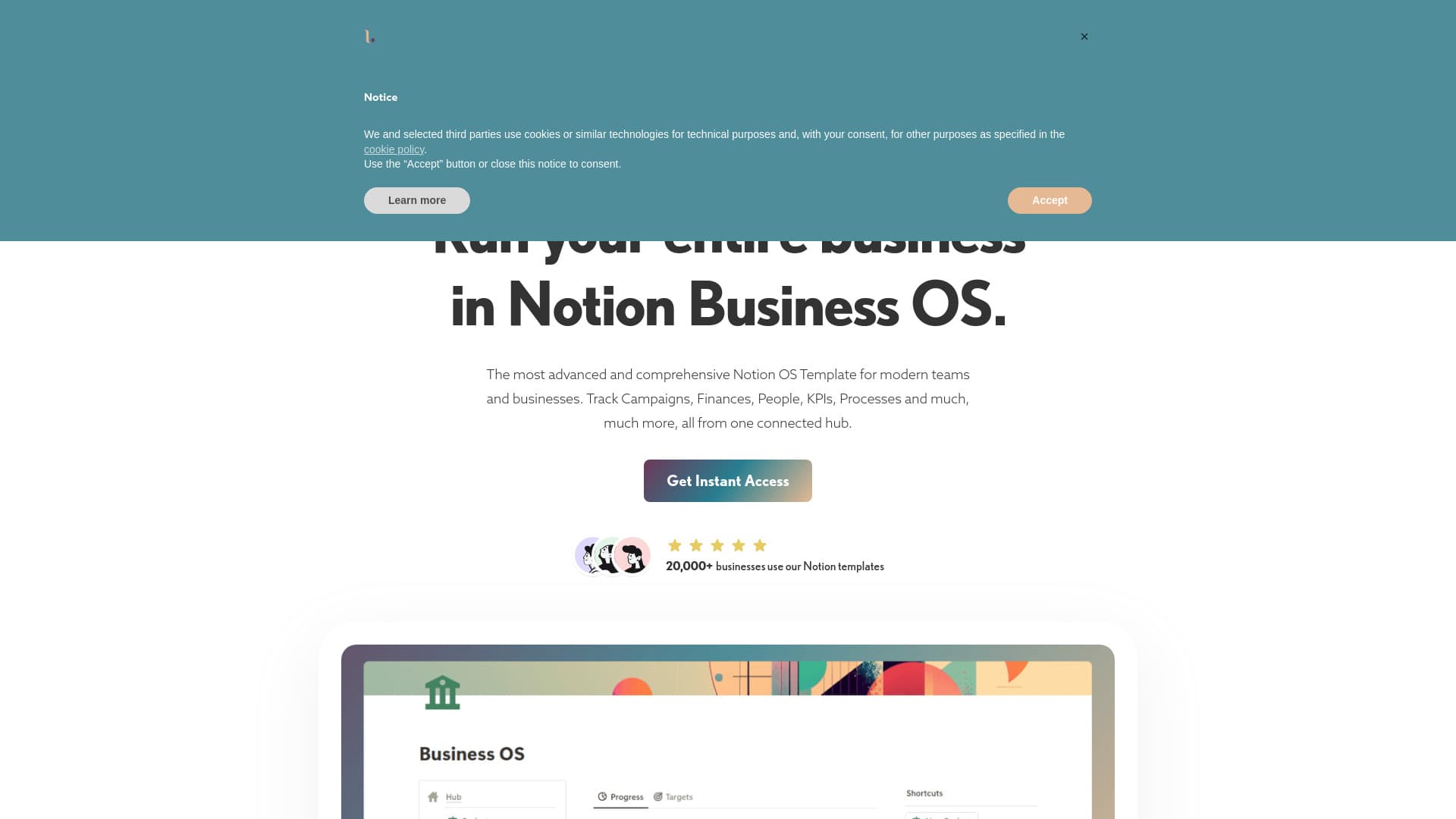 Notion Business OS thumbnail
