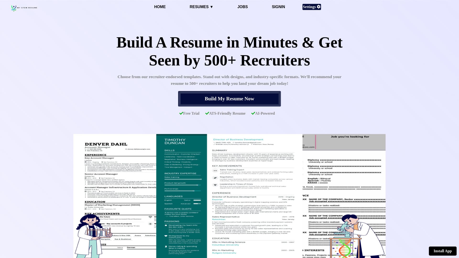 My STEM Resume thumbnail