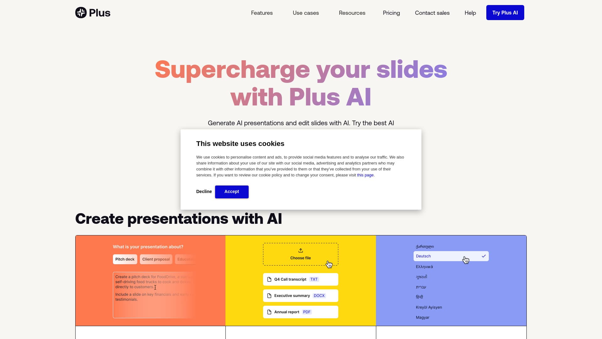 Plus AI Presentation Maker thumbnail