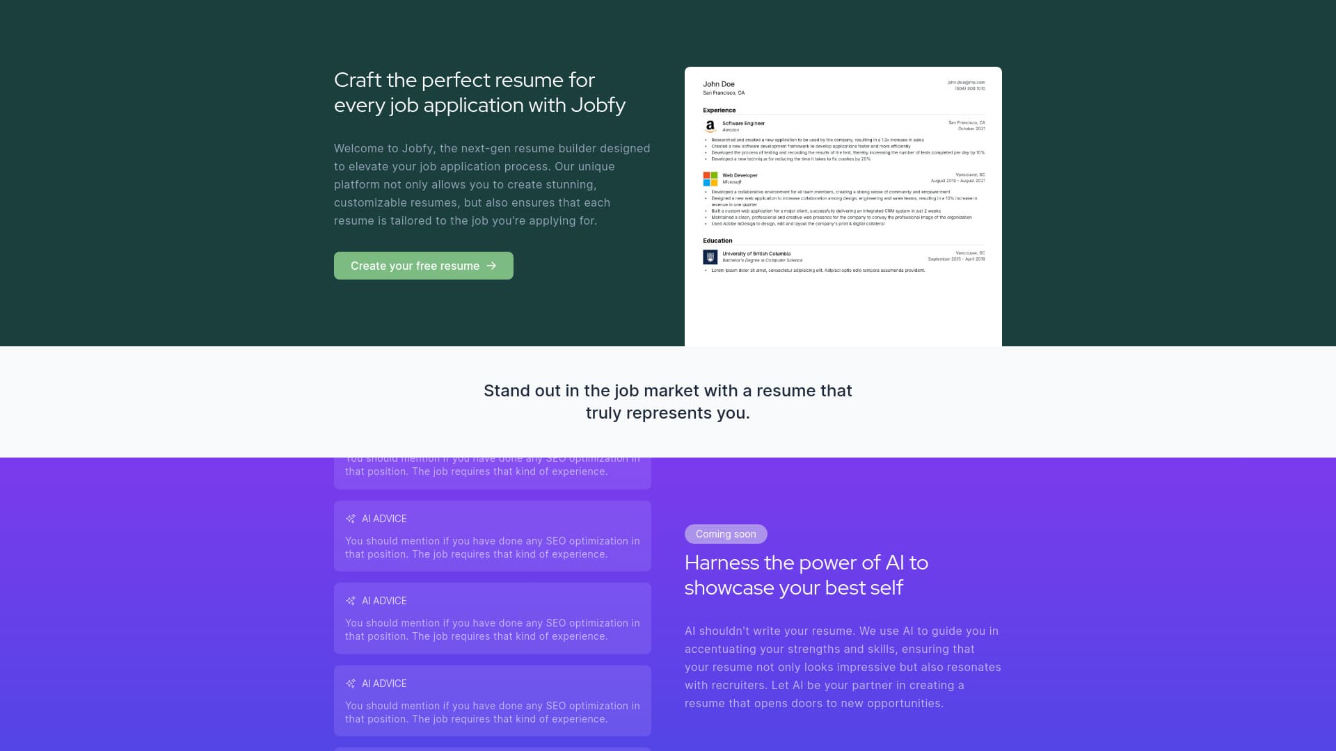 Jobfy - New gen resume builder thumbnail