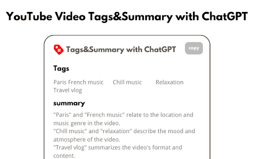 YouTube Video Tags Summary with ChatGPT thumbnail