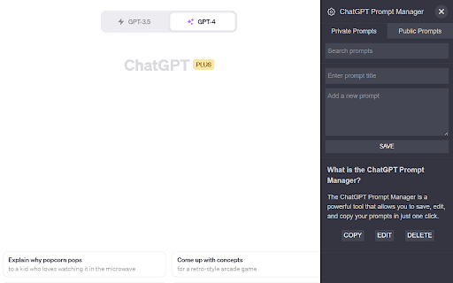 ChatGPT Prompt Manager thumbnail