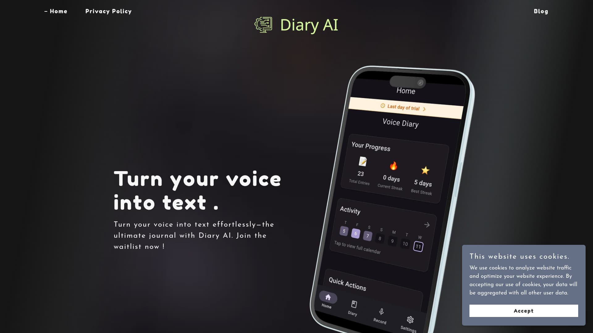 Diary App that needs no writing thumbnail