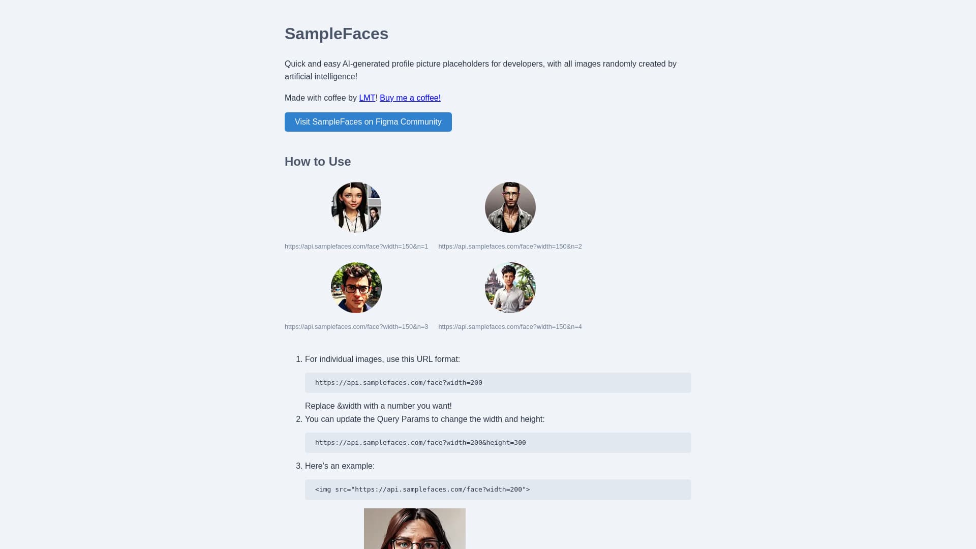 SampleFaces.com thumbnail