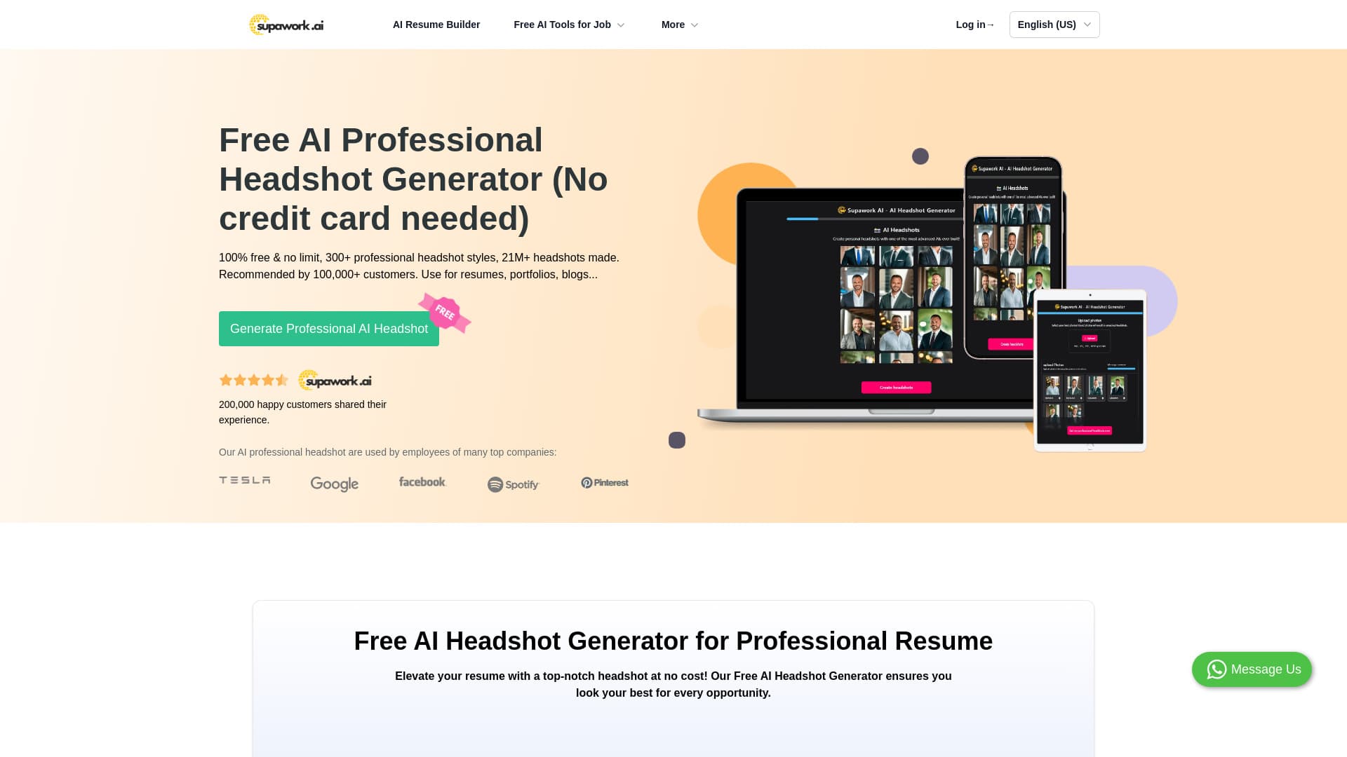 Free AI Headshot Generator | Supawork AI (100% free & no limit) thumbnail
