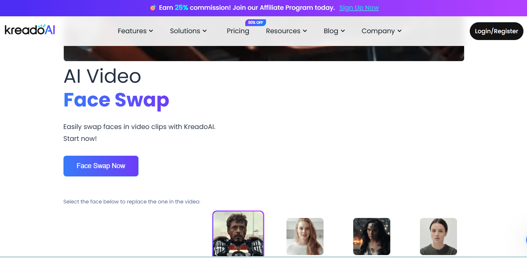 KreadoAI Video Face Swap thumbnail