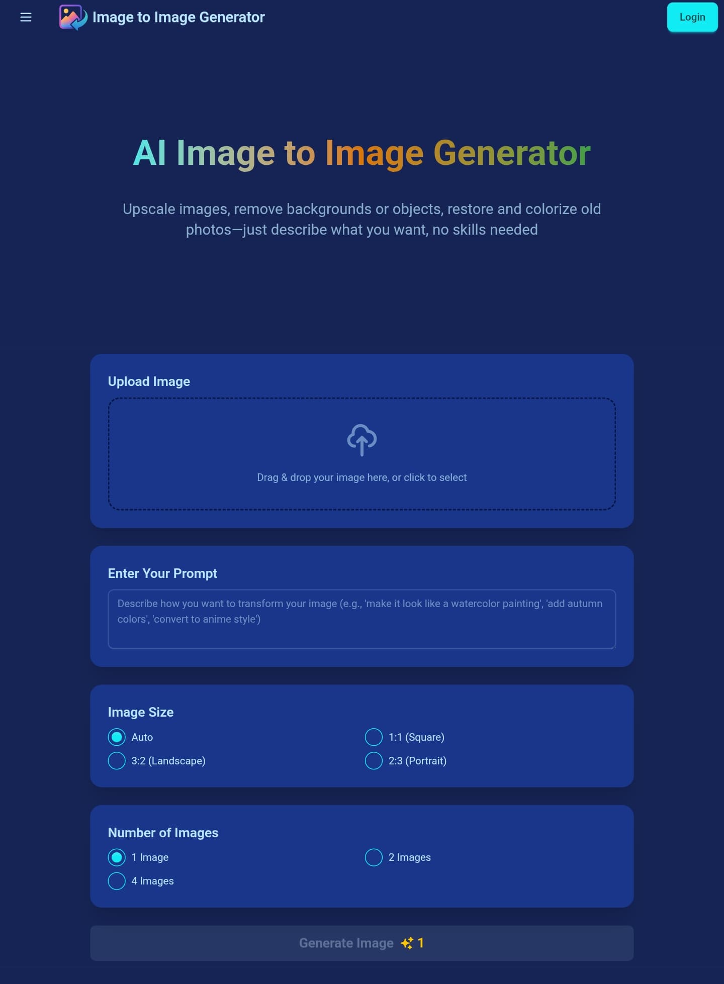 AI Image to Image Generator thumbnail