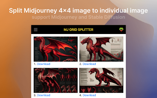 Midjourney Grid Splitter - Image Splitter thumbnail